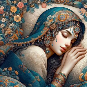 Dreaming and beautiful Girl Art Print