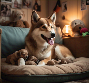 Loyal and Brave: German Shepard Resting in Comfort