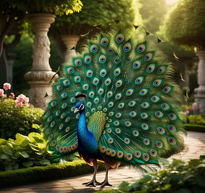 Royal Mjaesty: A Peacock in its Natural Habitat