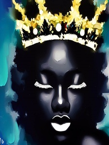 Queen with white lashes 