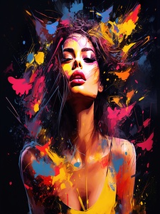 Butterflies with Color splashs