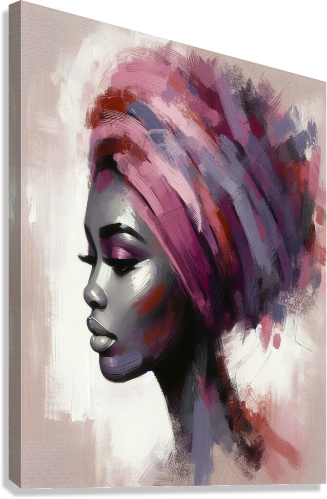 Multi Colored Head Wrap Canvas Print