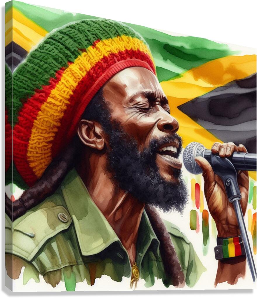  Rasta Man Sing Canvas Print