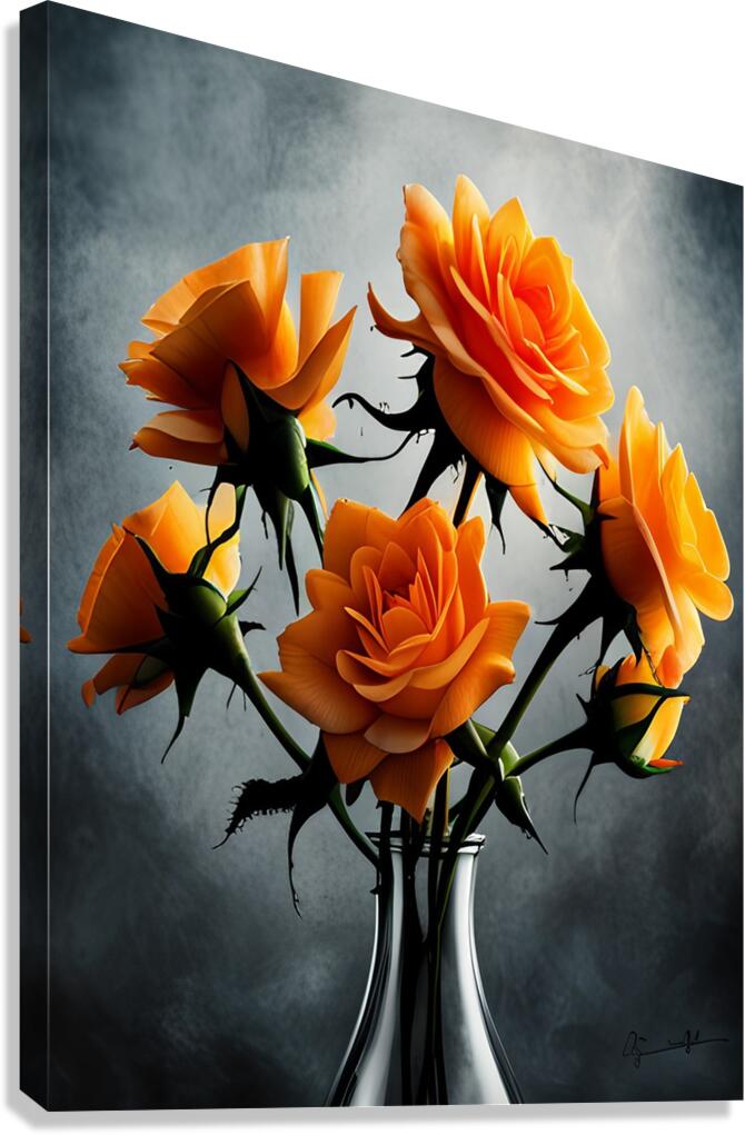 Orange Flowers  Canvas Print