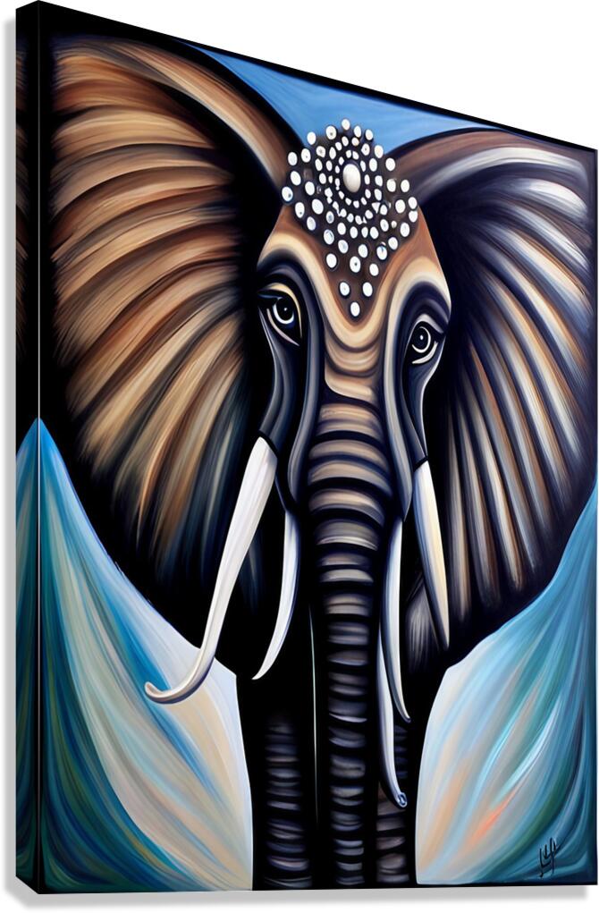 Abstract Elephant Canvas Print