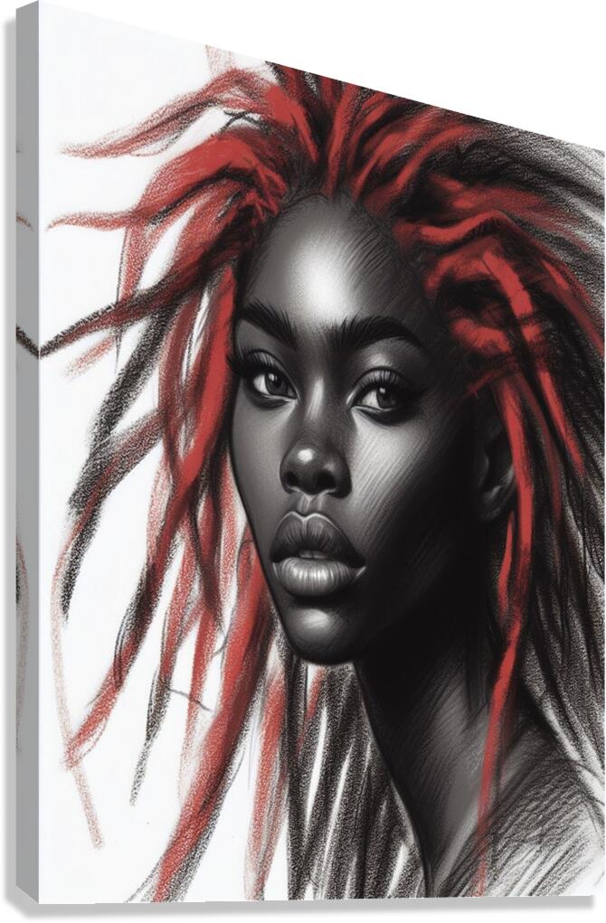 Red Dreadlock  Canvas Print