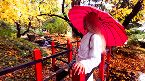 Girl with Umbrella at Friendship Garden