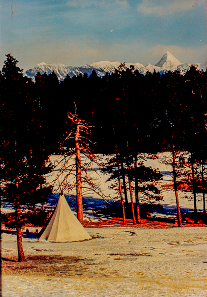 T 0077 001 Francis Lake Camp with Fisher Peak by Troy Hunter