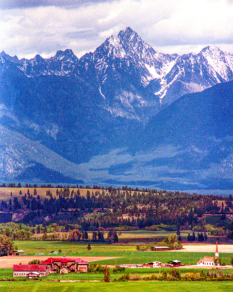 St Eugenes Mission with Rockies by Troy Hunter