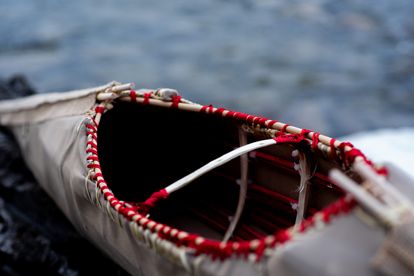 DSC 1031 Ktunaxa Sturgeon Nose Model Canoe No. 2 by Troy Hunter by Troy Hunter