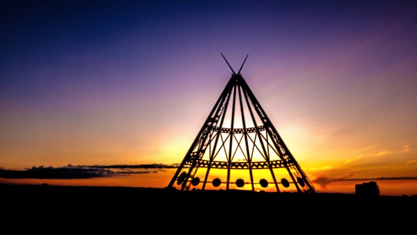 BIG TEEPEE AT MEDICINE HAT by Troy Hunter