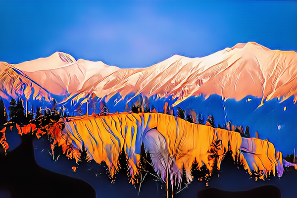 Horseshoe Cliff with Lakit Mountain 1 by Troy Hunter