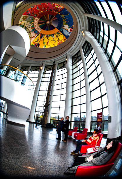 DSC 0109 Delegation Visiting Canadian Museum of History Taking a Rest by Troy Hunter
