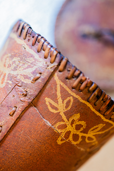 DSC 0878 Ktunaxa Birch Bark Basket with Floral Motifs by Troy Hunter
