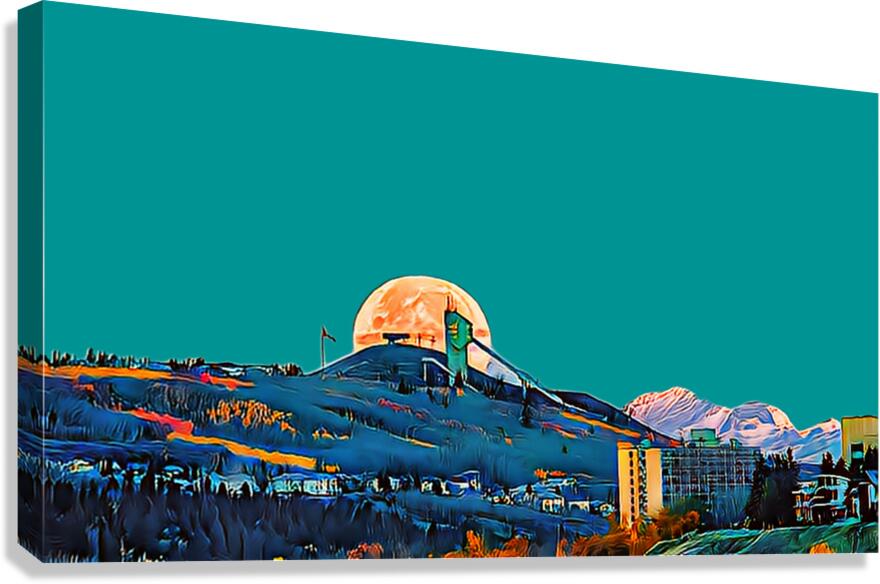 Hunter Moon at Calgary Olympic Ski Jump Canvas Print
