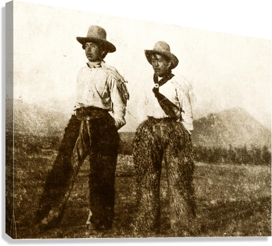 Vintage Ktunaxa Cowbows Canvas Print