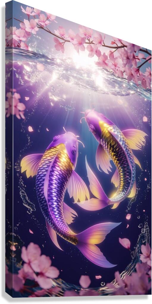 Serene Harmony: Dreamy Koalas in a Vibrant Landscape Canvas Print