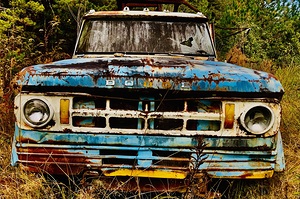 Rusty Blue Dodge Truck