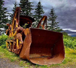Vintage Bulldozer gold Rush