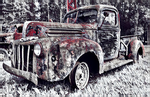 Red Gray Pickup Design