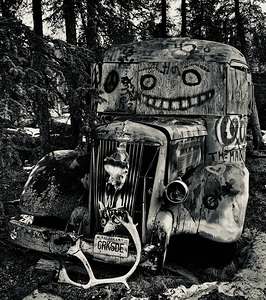 Creekside Bus B&W IMG 9477