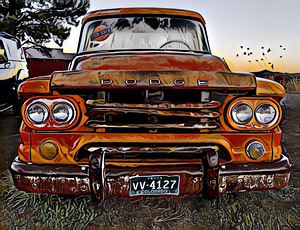 Dodge Orange Truck