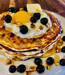 Blueberry Pancakes with Egg