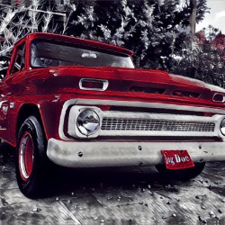 Graphic Red Truck Blue Ridge GA