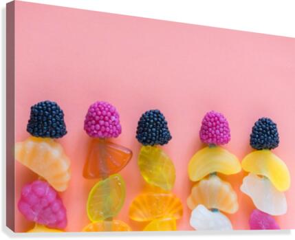 Assorted color Fruit Decors Canvas Print