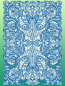 Green Aztec Mandala 