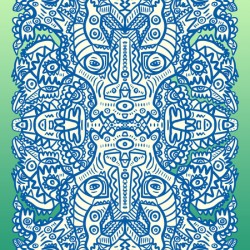 Green Aztec Mandala 