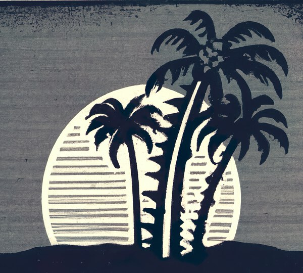 Cali Sunset Blue Print