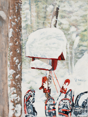 Winter At Hersey Lake - Painintg