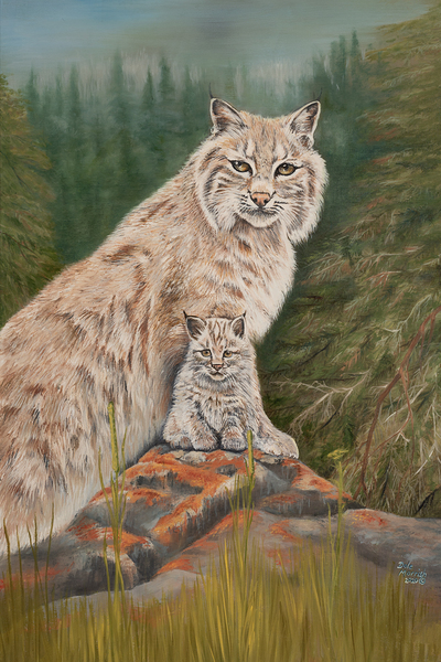 Lynx Lookout - Painting by Dale Morrish