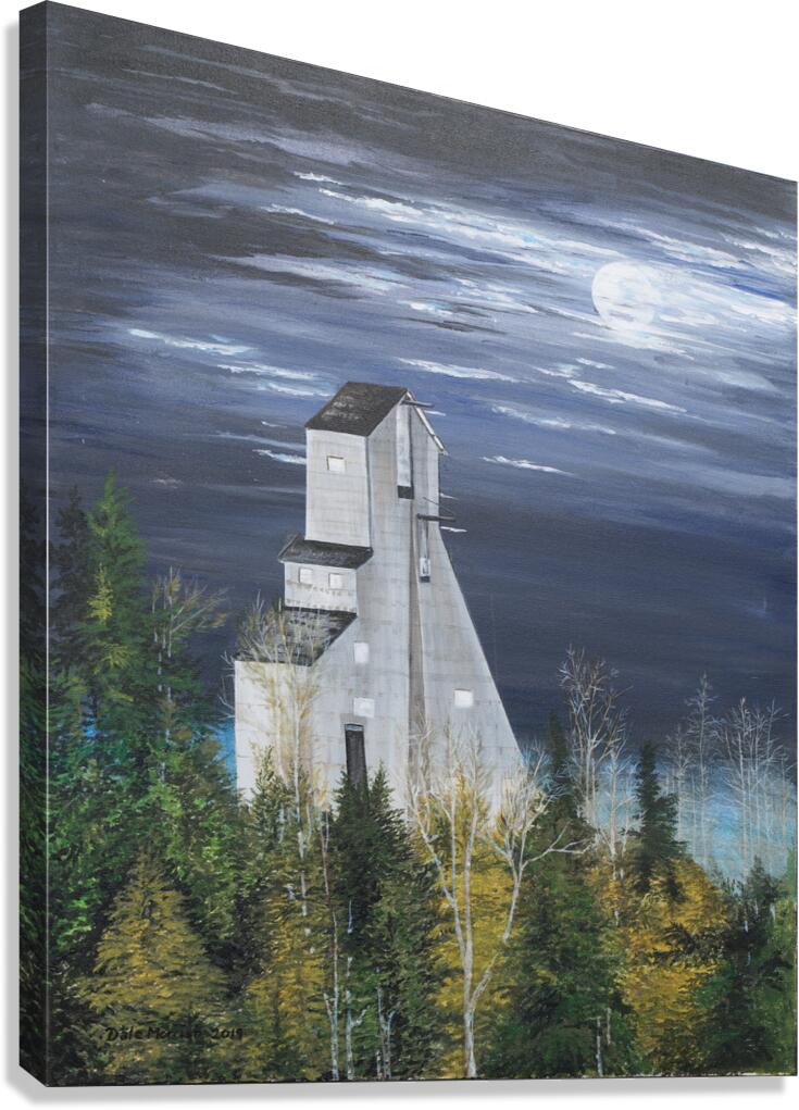 Iconic Canadian Headframe Painting Canvas Print