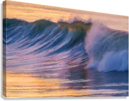 Waves Colorized Canvas Print