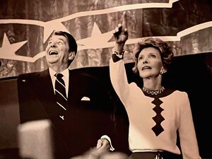 Ronald & Nancy Reagan Looking Up