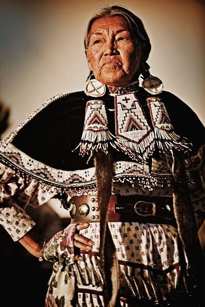 Native American Woman of Strength by Michael W Rutherford