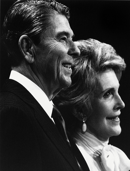 Ronald & Nancy Reagan Historic Black & White by Michael W Rutherford