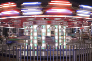 Carousel in tourist area