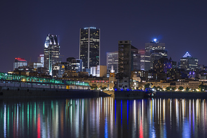 Montreal cityscape at night