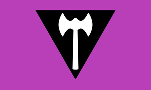 Labrys Lesbian Flag