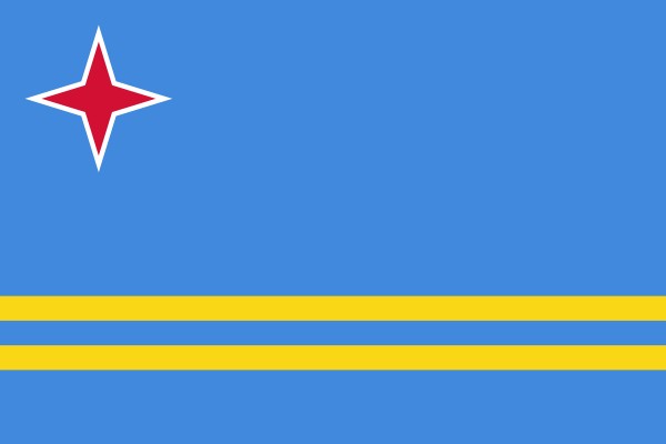 Aruba Flag Print