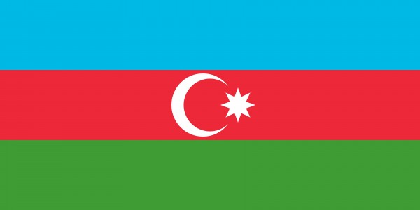 Azerbaijan Flag Print