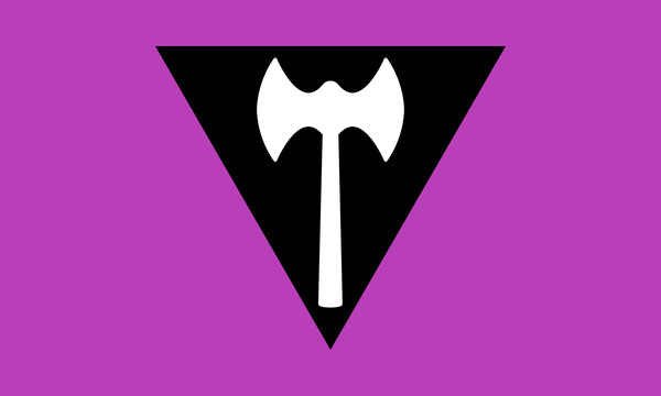 Labrys Lesbian Flag Print