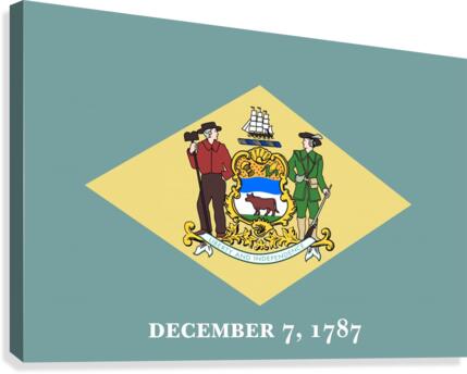 Delaware State Flag Canvas Print