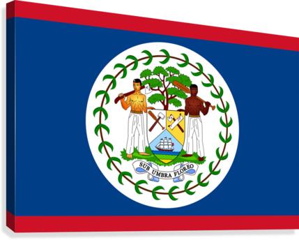 Belize Flag Canvas Print