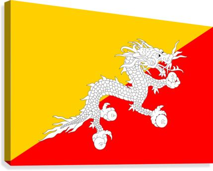 Bhutan Flag Canvas Print