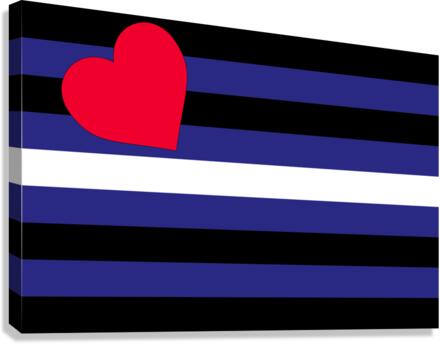 Leather Pride Flag Canvas Print