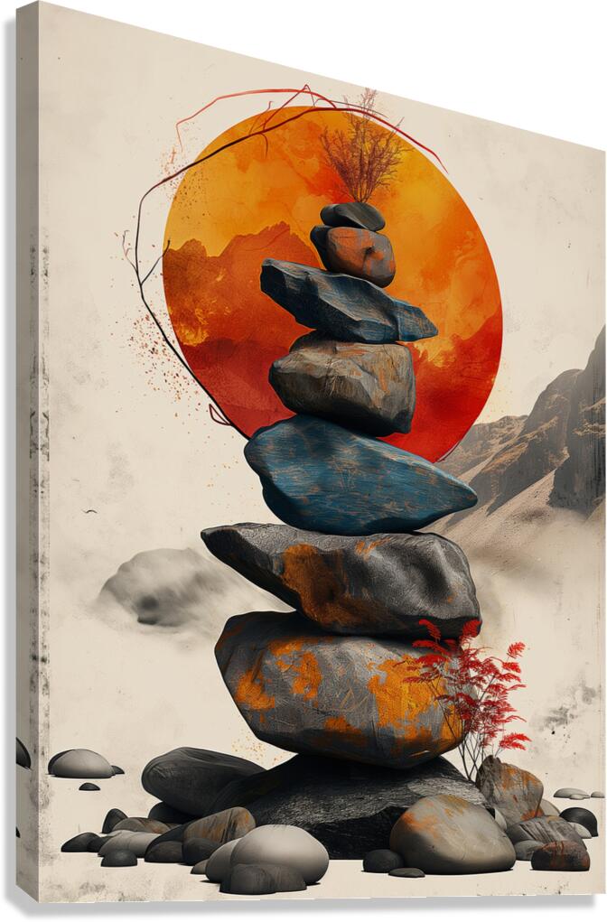 Sunset Stones Canvas Print
